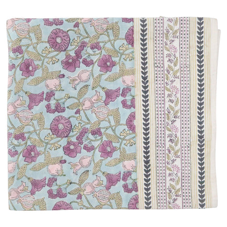 Vintage Style Blockprint Tablecloth - detail view | Travel & Tide