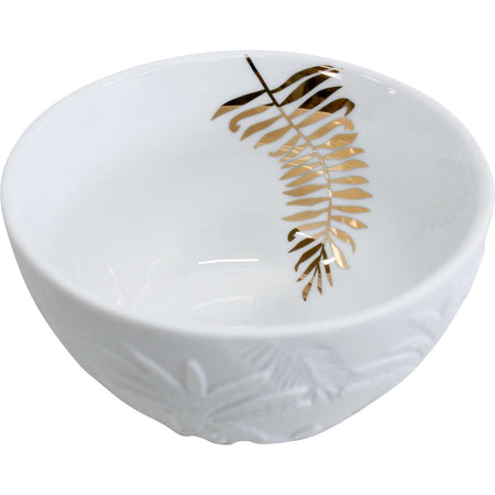 Porcelain Bowl Bahamas – Embossed Tropical Design - detail view | Travel & Tide