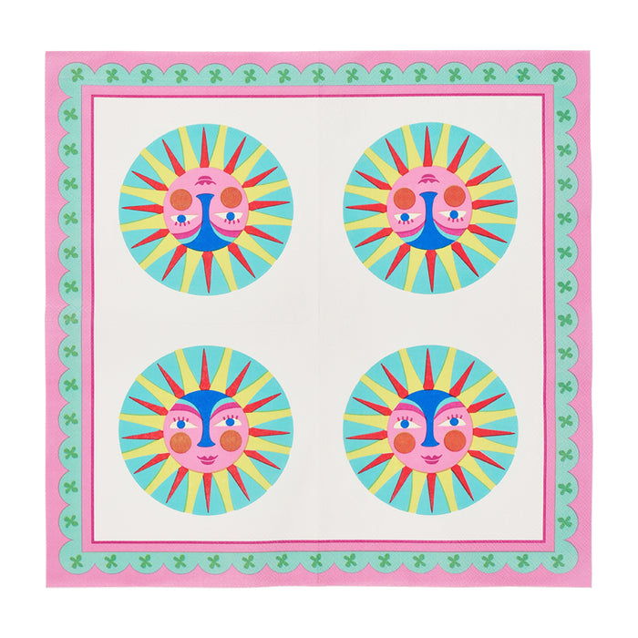 Fiesta Paper Napkins – Pack of 20 - close up | Travel & Tide