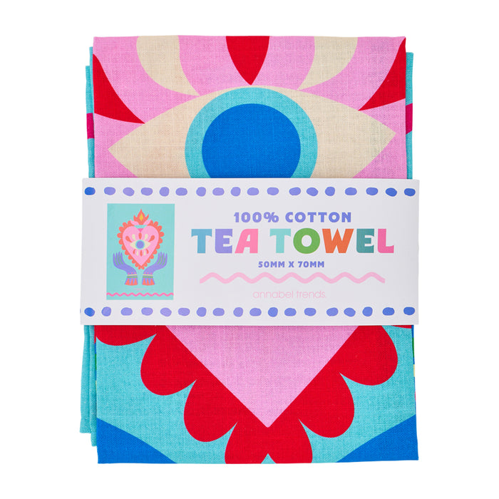 Fiesta Cotton Print Tea Towel - additional view | Travel & Tide