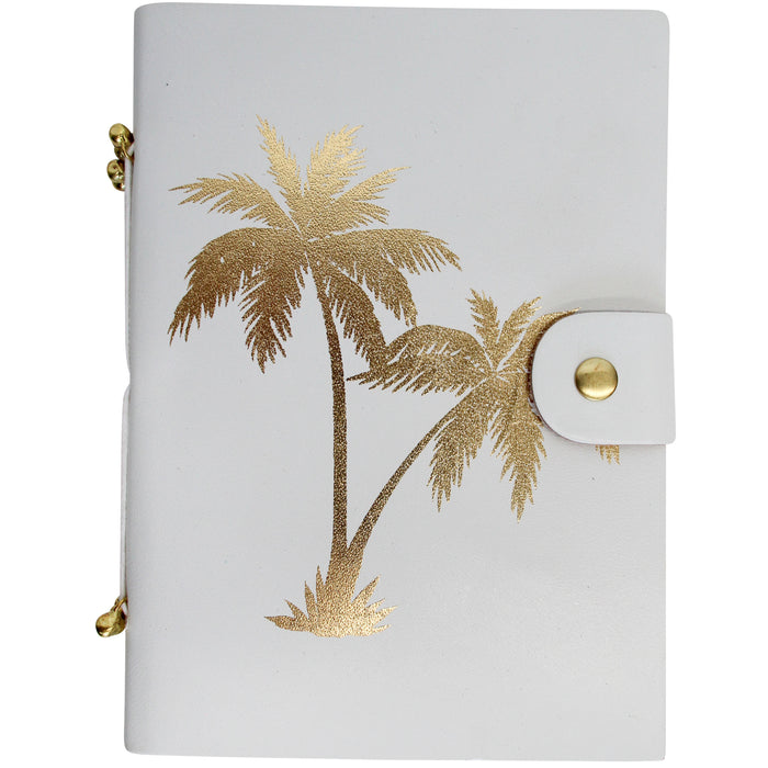 Leather Notebook - Gold Palm