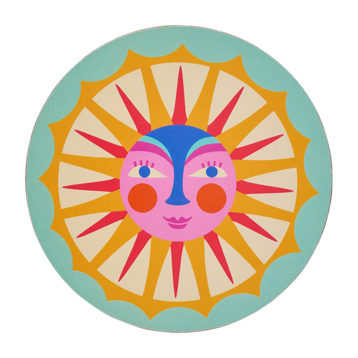 Fiesta Cork-Backed Coaster Set – 6 Colourful MDF Drink Coasters - additional view | Travel & Tide