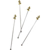 Mermaid cocktail stirrers set of 4 with gold detail