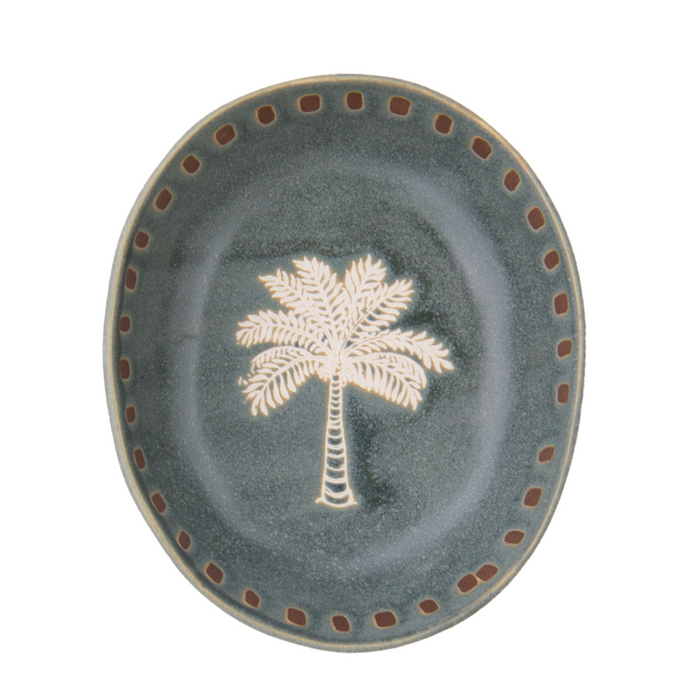 Ellipse Palm Stoneware Bowl | coastal lifestyle Australia | Travel & Tide