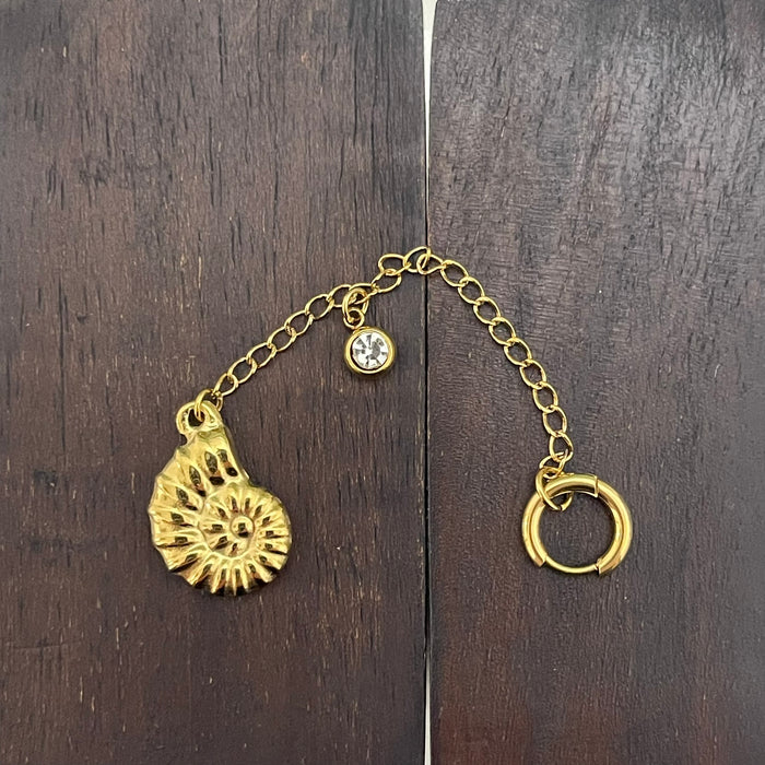 gold shell bikini charm ocean inspired swimwear accessory
