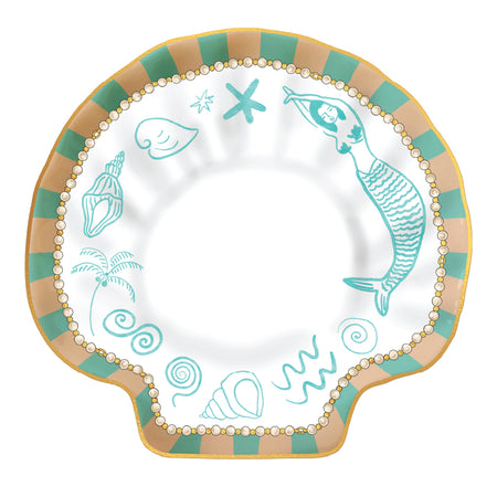 Ceramic Shell Trinket Dish - Divine, Fabulous, Seabelle, Palm, Shells and Vintage - detail view | Travel & Tide