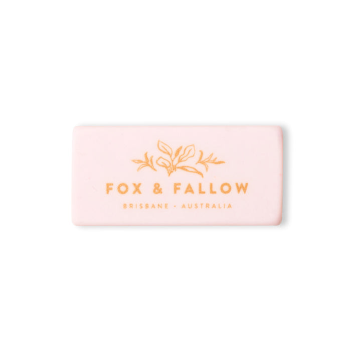 Eco-friendly PVC-free eraser gold screen print pink box