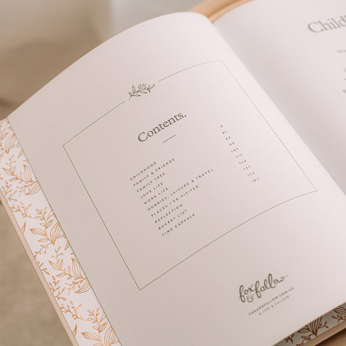 This Is My Story Memoir Journal Cream Boxed - additional view | Travel & Tide