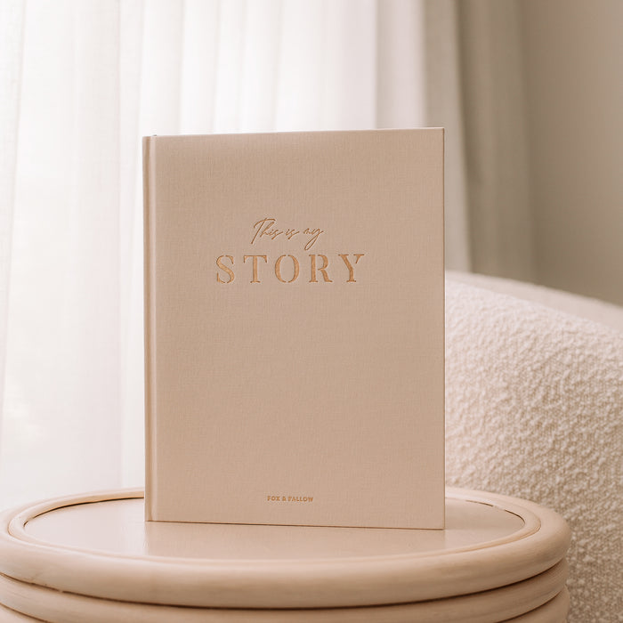 This Is My Story Memoir Journal Cream Boxed - additional view | Travel & Tide
