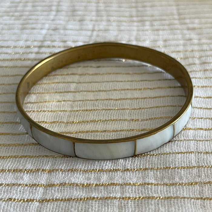 White Shell Inlay Bangle