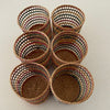 Set of 6 mini baskets / glass holders - close up | Travel & Tide