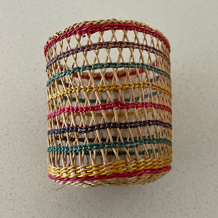 Set of 6 mini baskets / glass holders - styled shot | Travel & Tide
