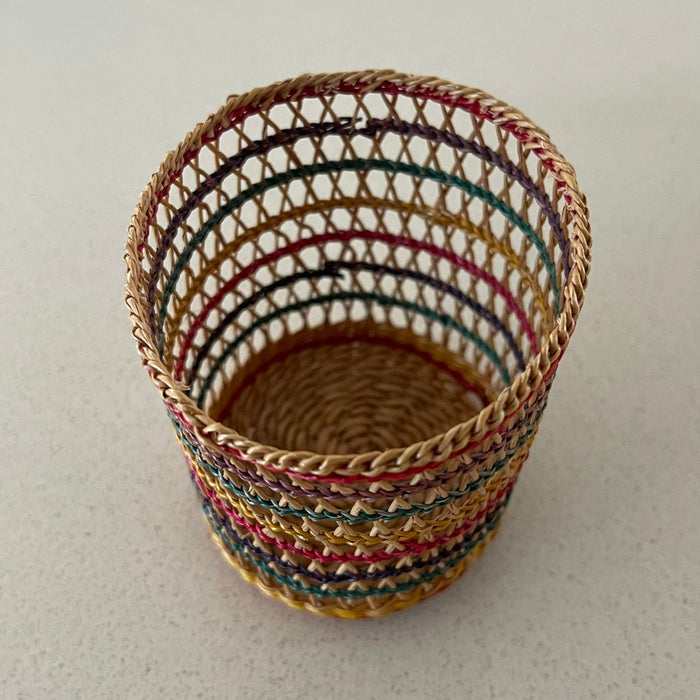 Set of 6 mini baskets / glass holders - detail view | Travel & Tide