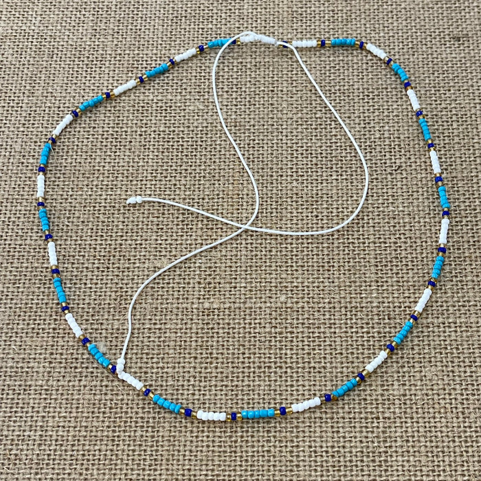 Blue Bead Necklace - close up | Travel & Tide