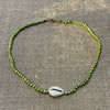 Cowrie Shell Beaded Necklace - detail view | Travel & Tide