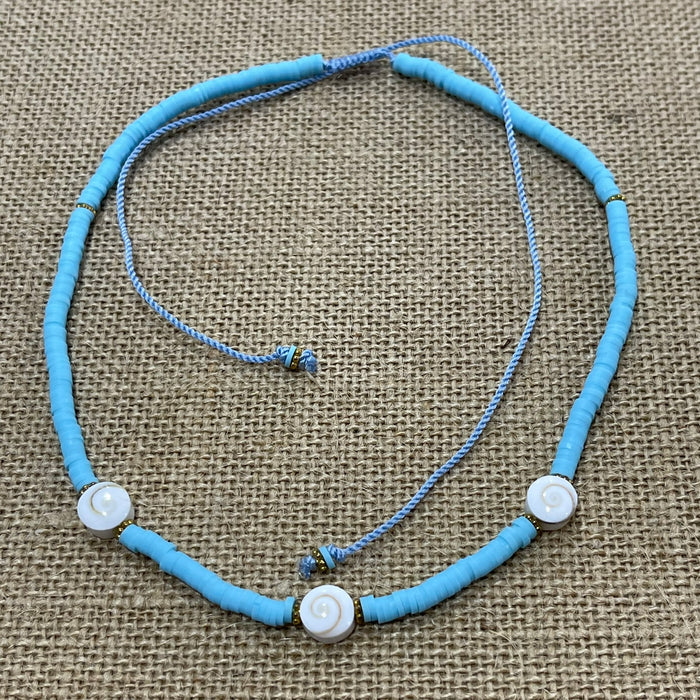 Coloured Shiva Shell Necklace - styled shot | Travel & Tide