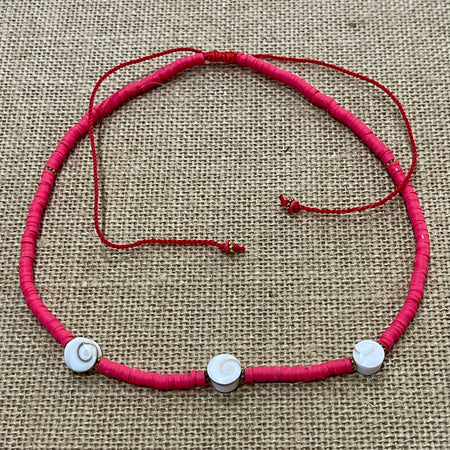 Coloured Shiva Shell Necklace - additional view | Travel & Tide