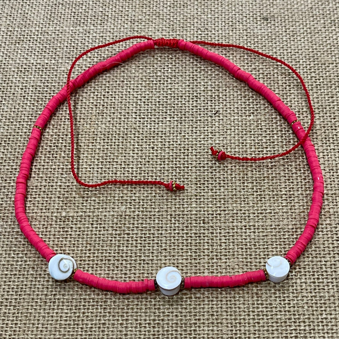Coloured Shiva Shell Necklace - additional view | Travel & Tide