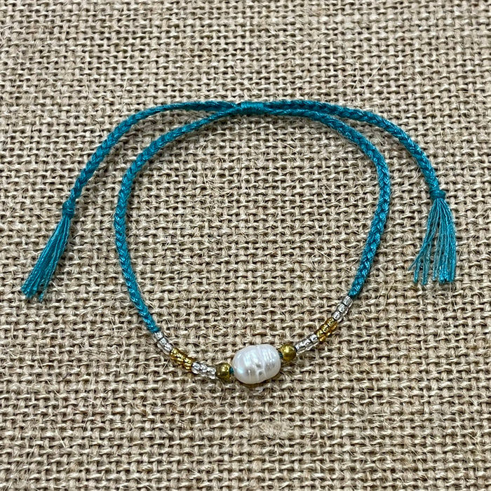 Cotton Bead Pearl Bracelet - additional view | Travel & Tide