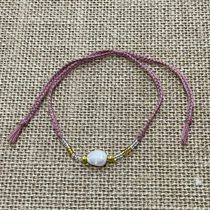 Cotton Bead Pearl Bracelet - styled shot | Travel & Tide