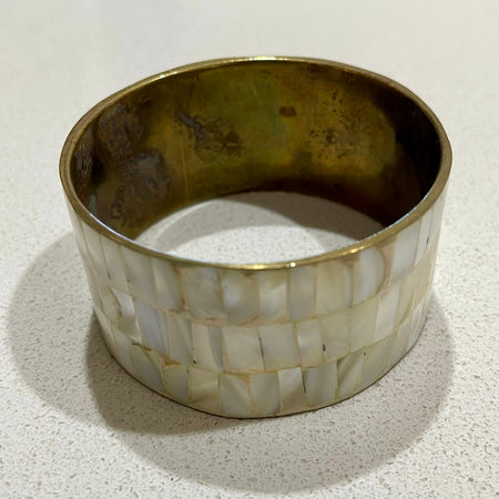 Large Shell Bangle - detail view | Travel & Tide