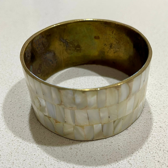 Large Shell Bangle - detail view | Travel & Tide
