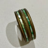 Large Green Detailed Bangle - detail view | Travel & Tide