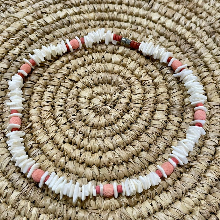 White Shell and Bead Necklace | coastal lifestyle Australia | Travel & Tide