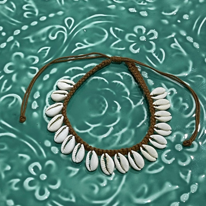 Macrame Cowrie Shell Anklet