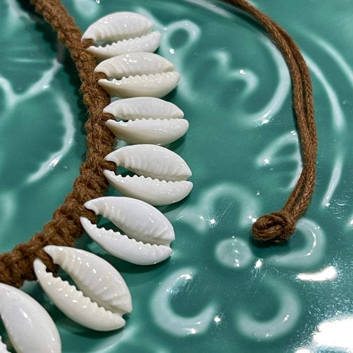 Macrame Cowrie Shell Anklet