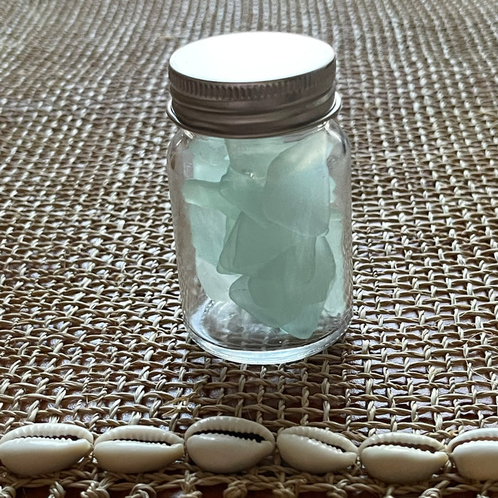 Genuine sea glass collected from WA beaches in small pot