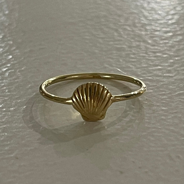 Gold Plated Shell Ring