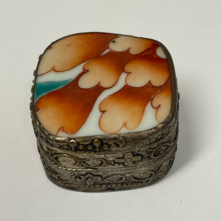 Vintage Metal Tins with Ceramic Lid Inlay - additional view | Travel & Tide