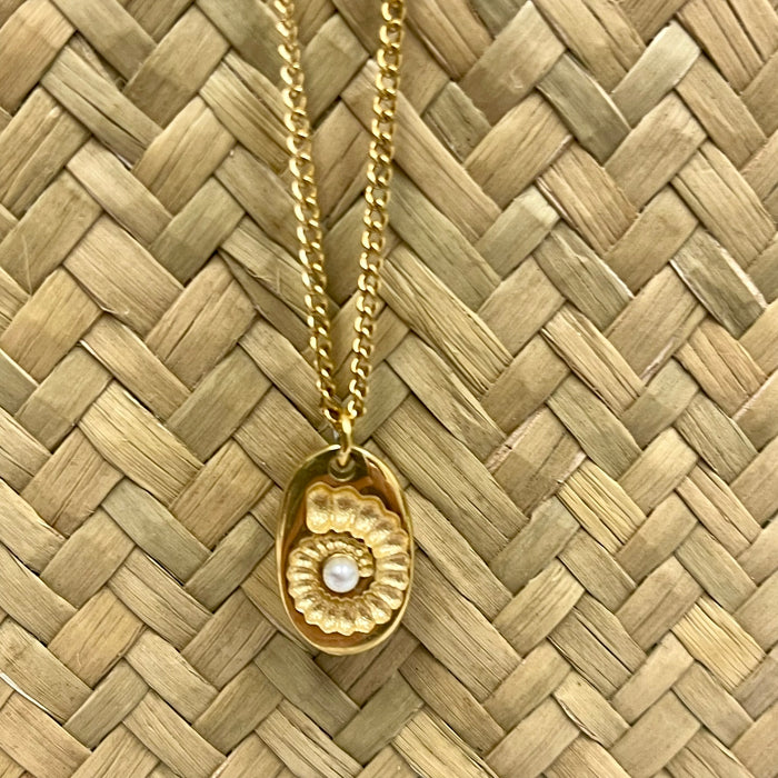 Spiral Shell Necklace - detail view | Travel & Tide