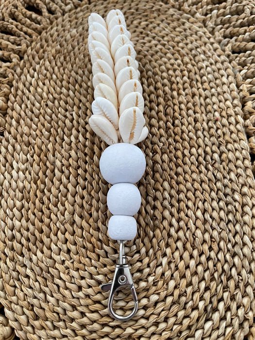 Bead / Cowrie Shell Keyring - styled shot | Travel & Tide