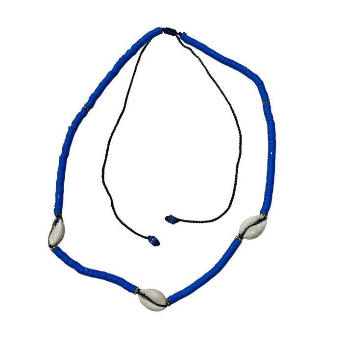 Heishi Bead Cowrie Shell Necklace