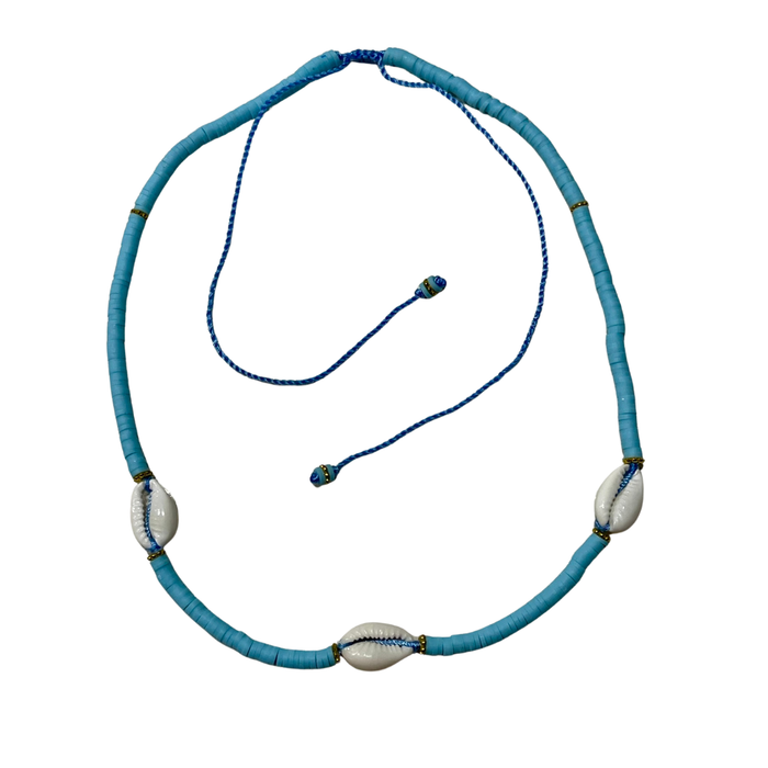 Heishi Bead Cowrie Shell Necklace