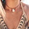 Simple Cowrie Necklace - styled shot | Travel & Tide