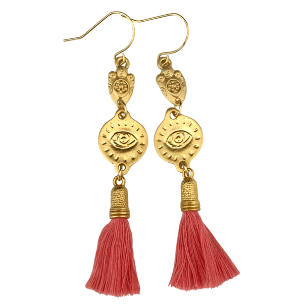 Gold Ishtar Tassel Earrings