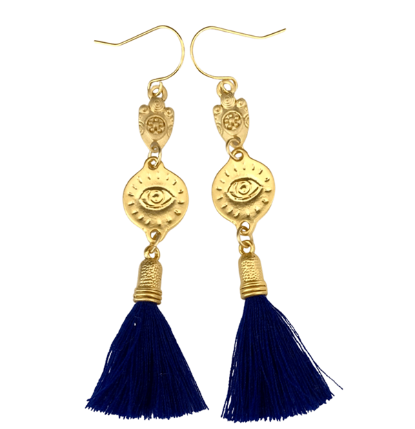 Gold Ishtar Tassel Earrings