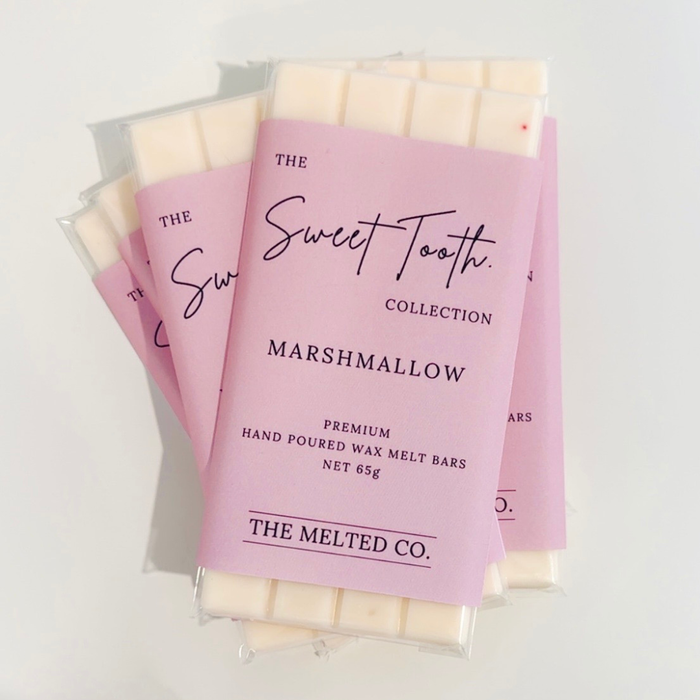 Marshmallow wax melt bar by Travel and Tide – soft sweet home fragrance Australia