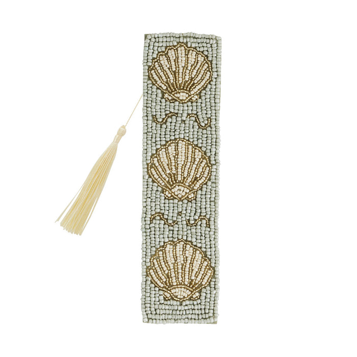 Venus beaded bookmark seafoam shell design