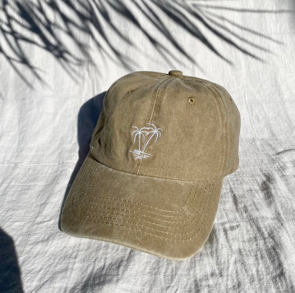 White Wash Palm Tree Cap