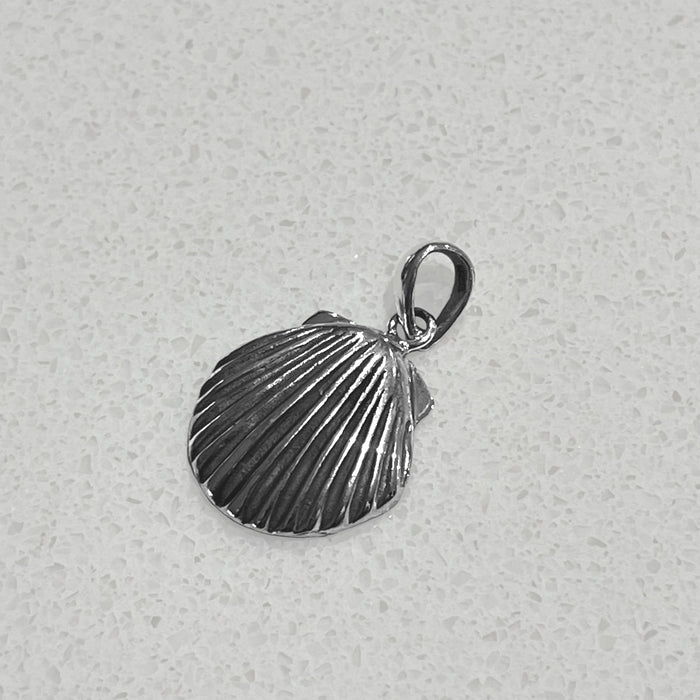 Large Silver Shell Pendant