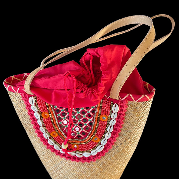 Beaded Shell Basket