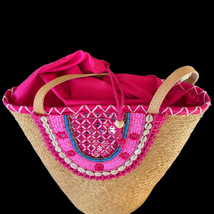 Beaded Shell Basket