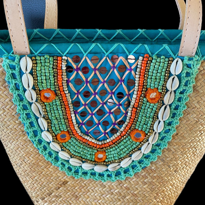 Beaded Shell Basket