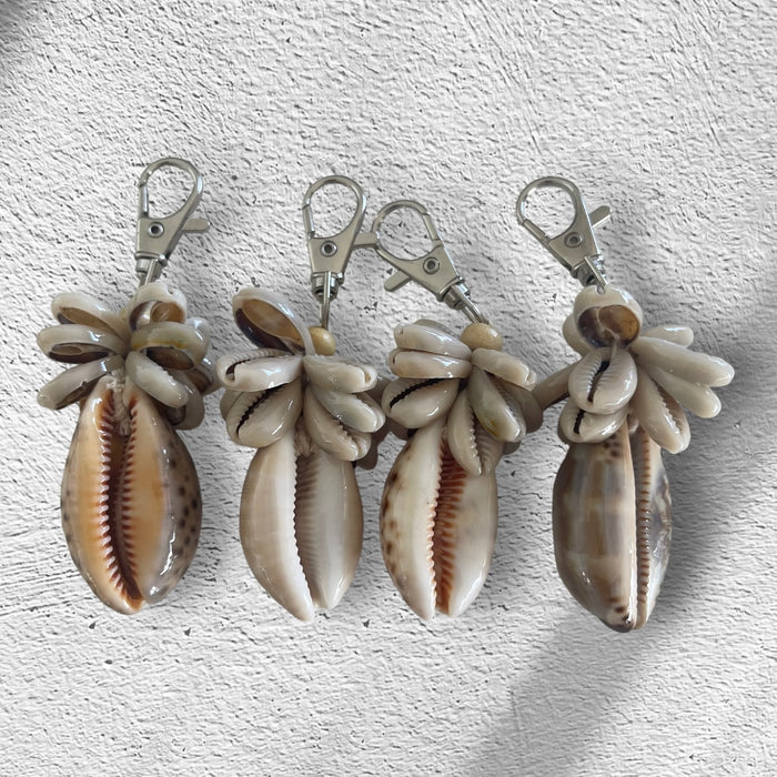 Large Cowrie Shell Keyring