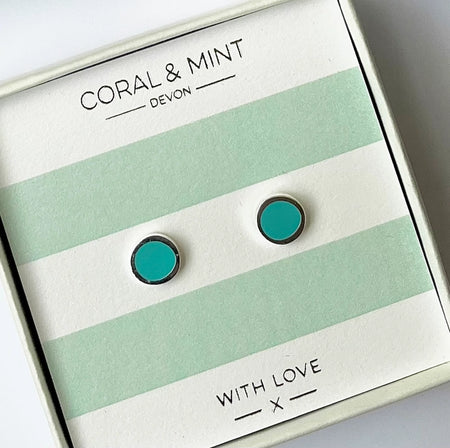 Enamel Stud Earrings - Large - styled shot | Travel & Tide