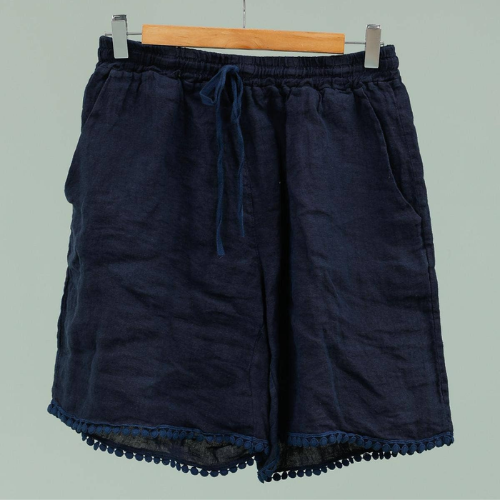 100% Linen Bermuda Shorts - with Trim